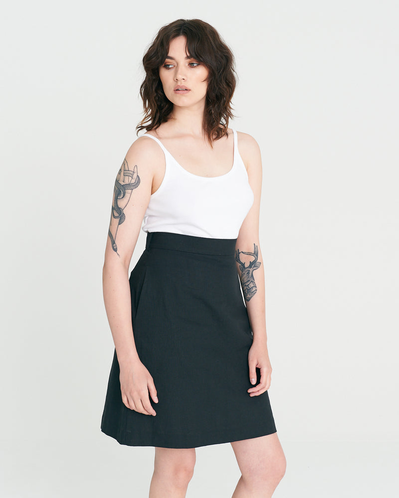 Rebel A-line Skirt - Noir